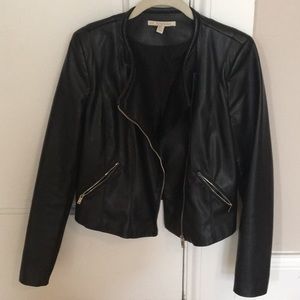 Zara Trf Outerwear Faux Leather Jacket
